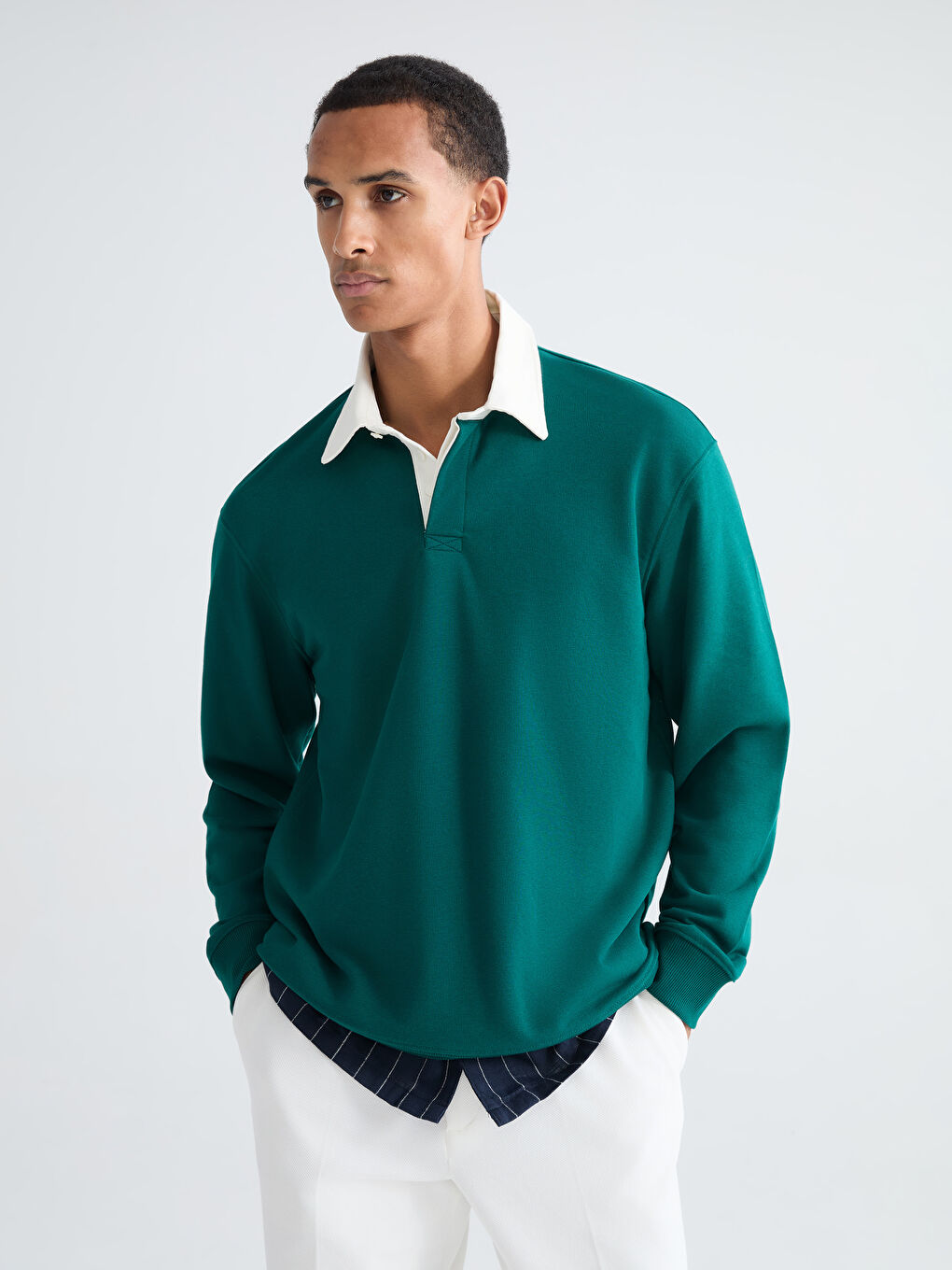Polo Neck Men's Sweatshirt