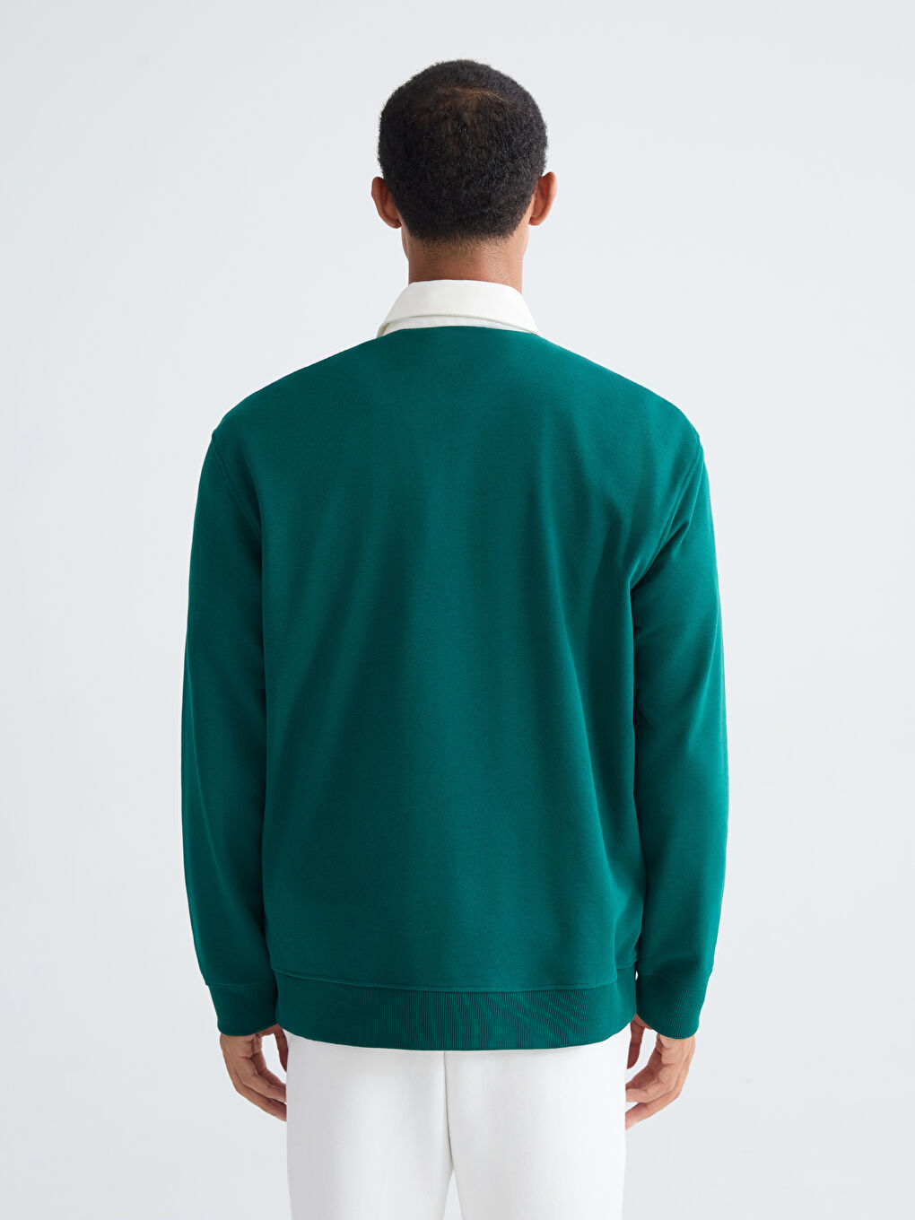 Polo Neck Men's Sweatshirt-3