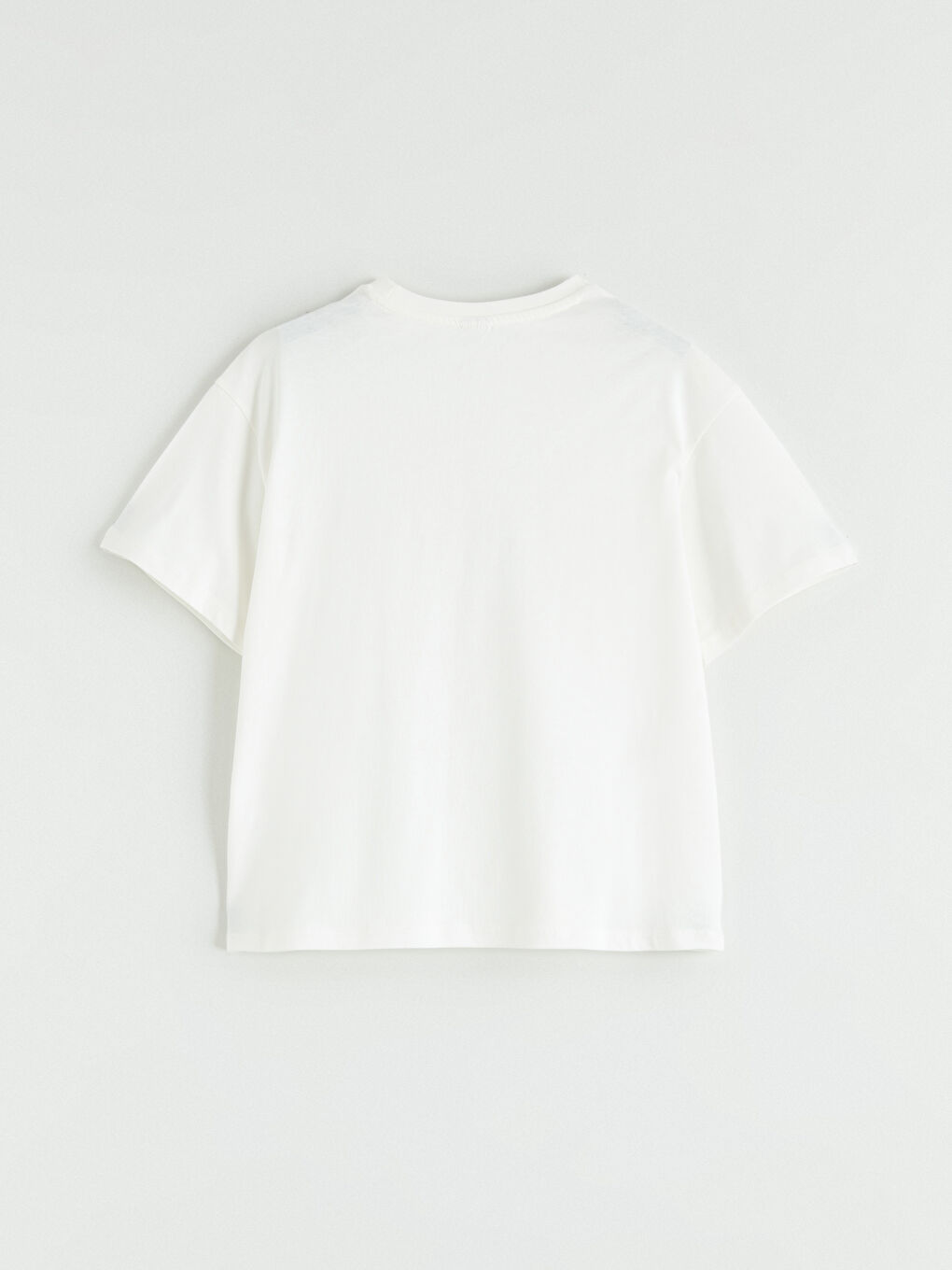 Ekru Baskılı Kız Çocuk Tişört-2