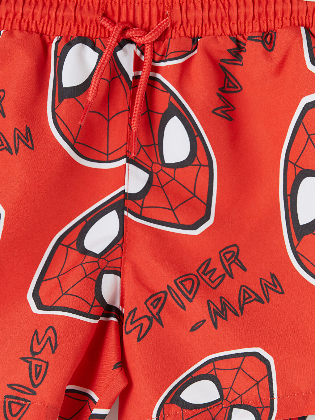 Kırmızı Spider-Man Baskılı Erkek Çocuk Deniz Şortu-2