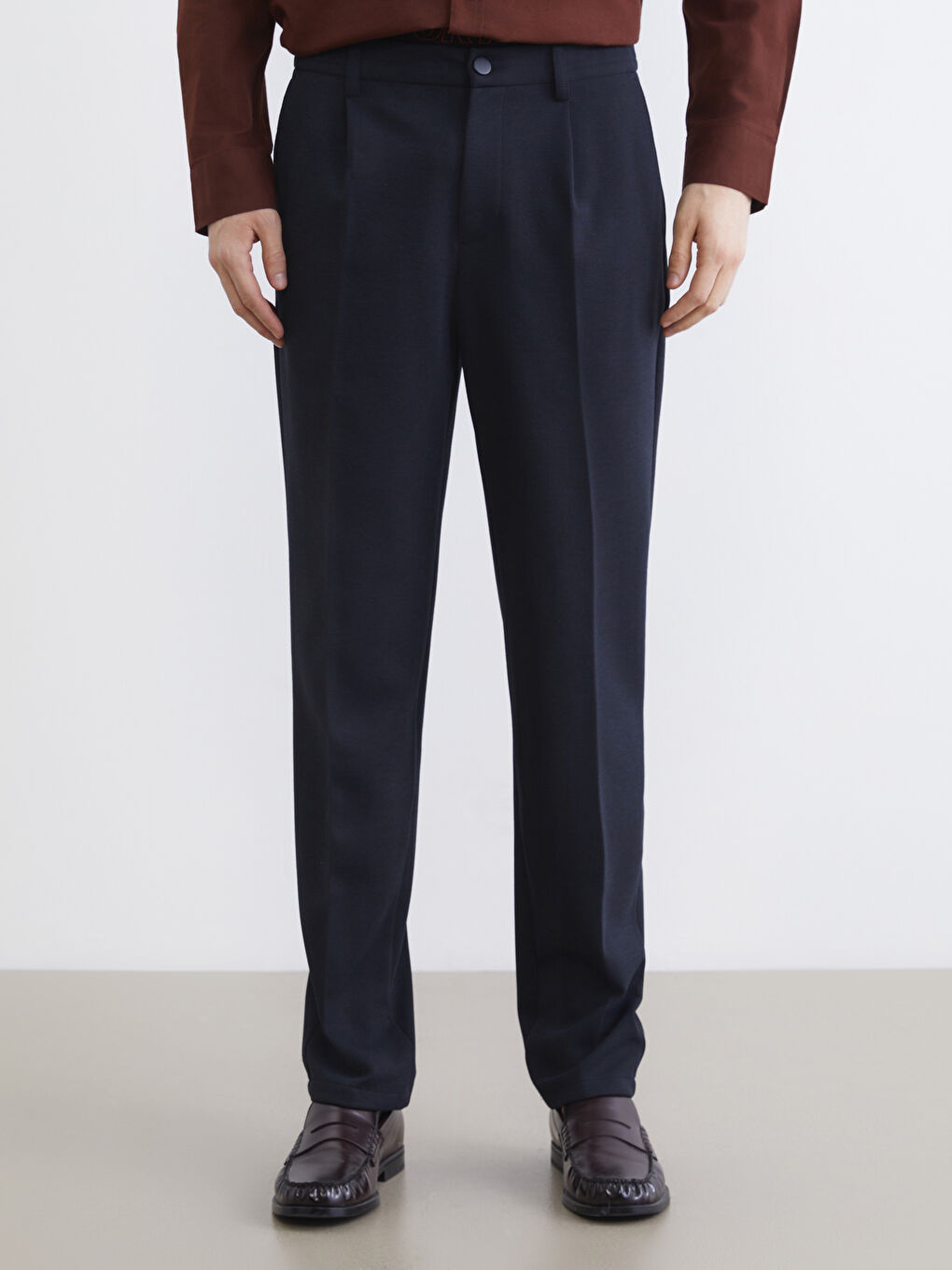 Lacivert Standart Fit Erkek Pantolon-1