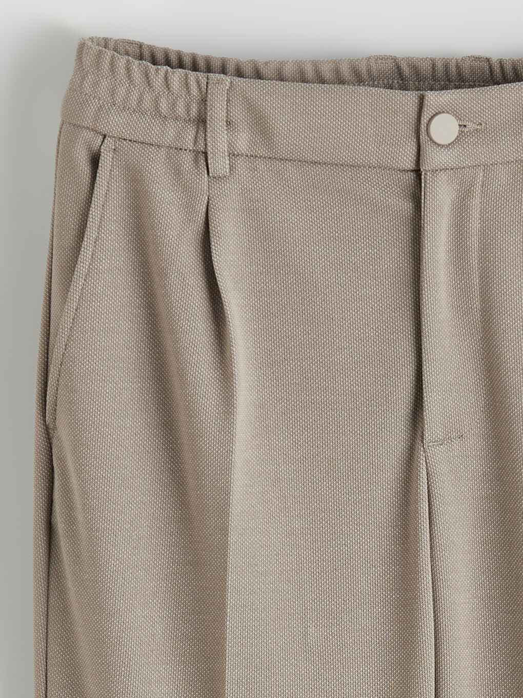 Bej Standart Kalıp Erkek Pantolon-5