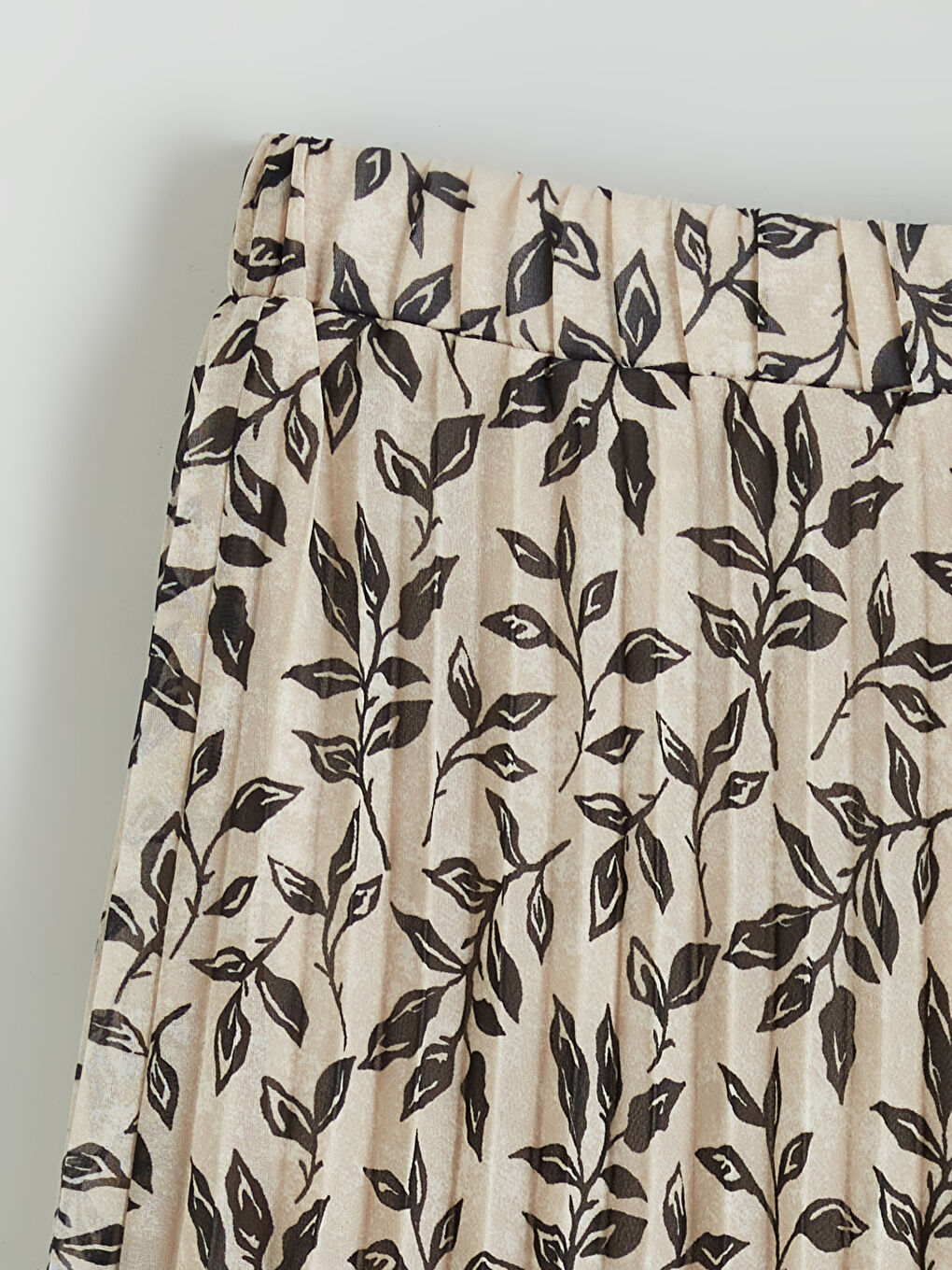 Jupe en Chiffon Florale à Taille Élastiquée-5