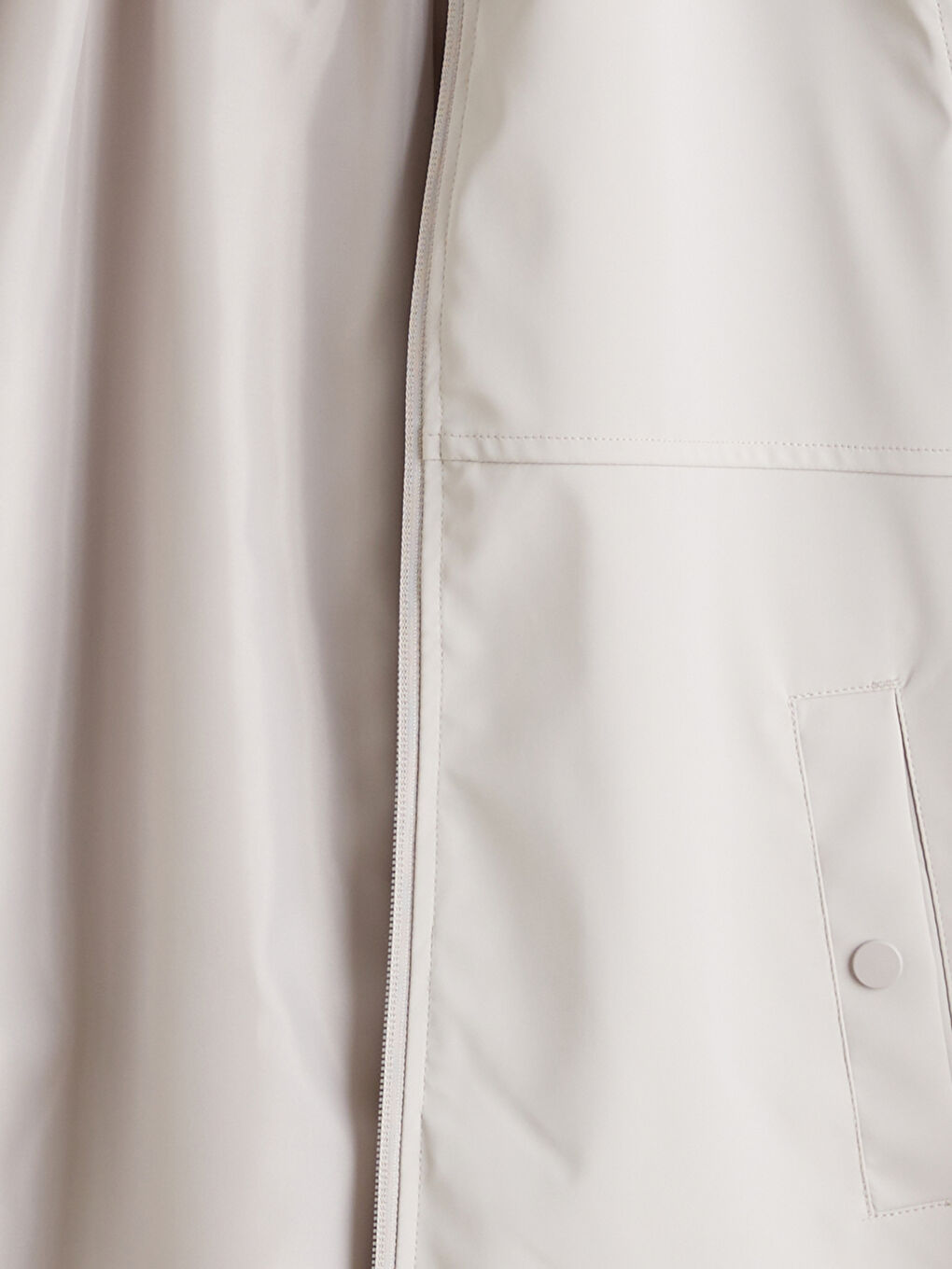 Bej Kapüşonlu Kadın Yağmurluk-5