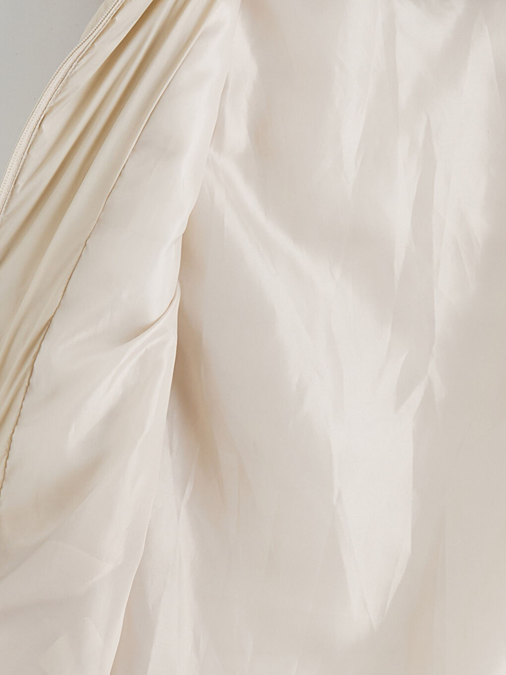 Bej Dik Yaka Kadın Şişme Yelek-6