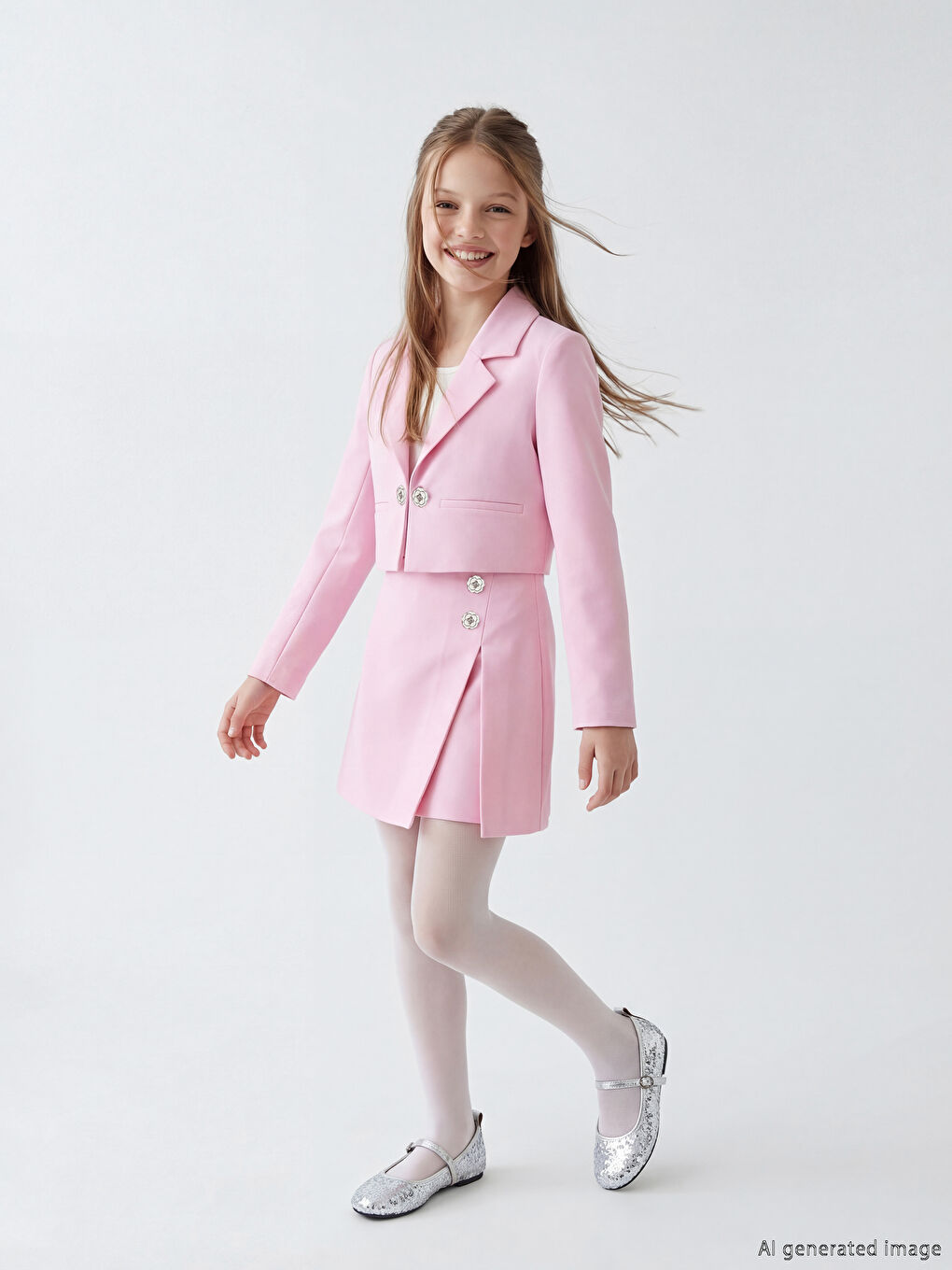 Beli Lastikli Kız Çocuk Şort Etek