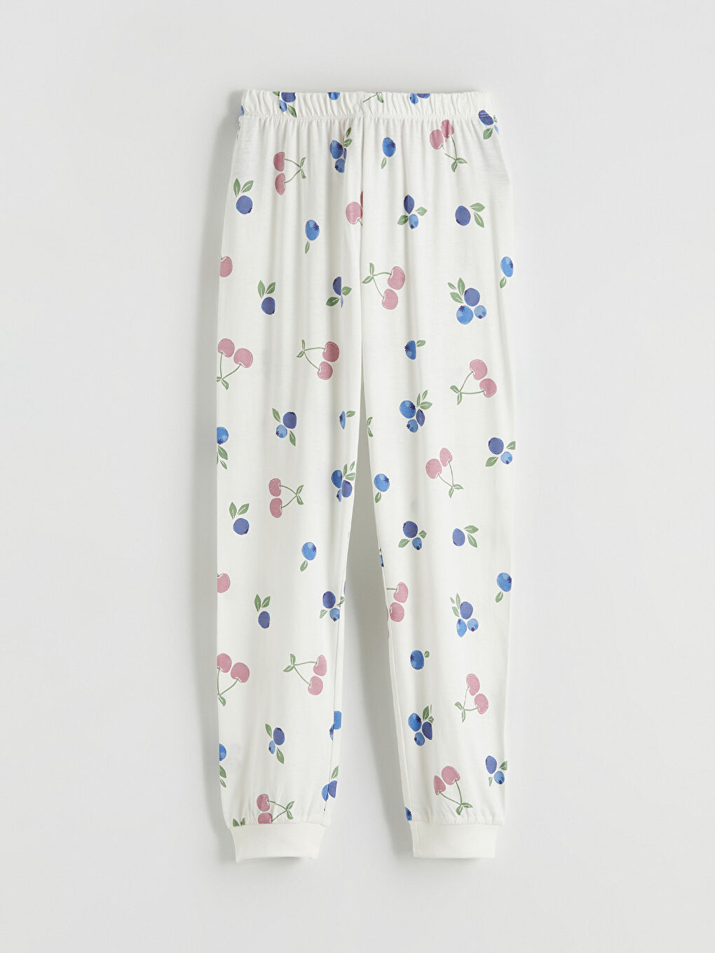 Ekru Bisiklet Yaka Kız Çocuk Pijama Takımı-4