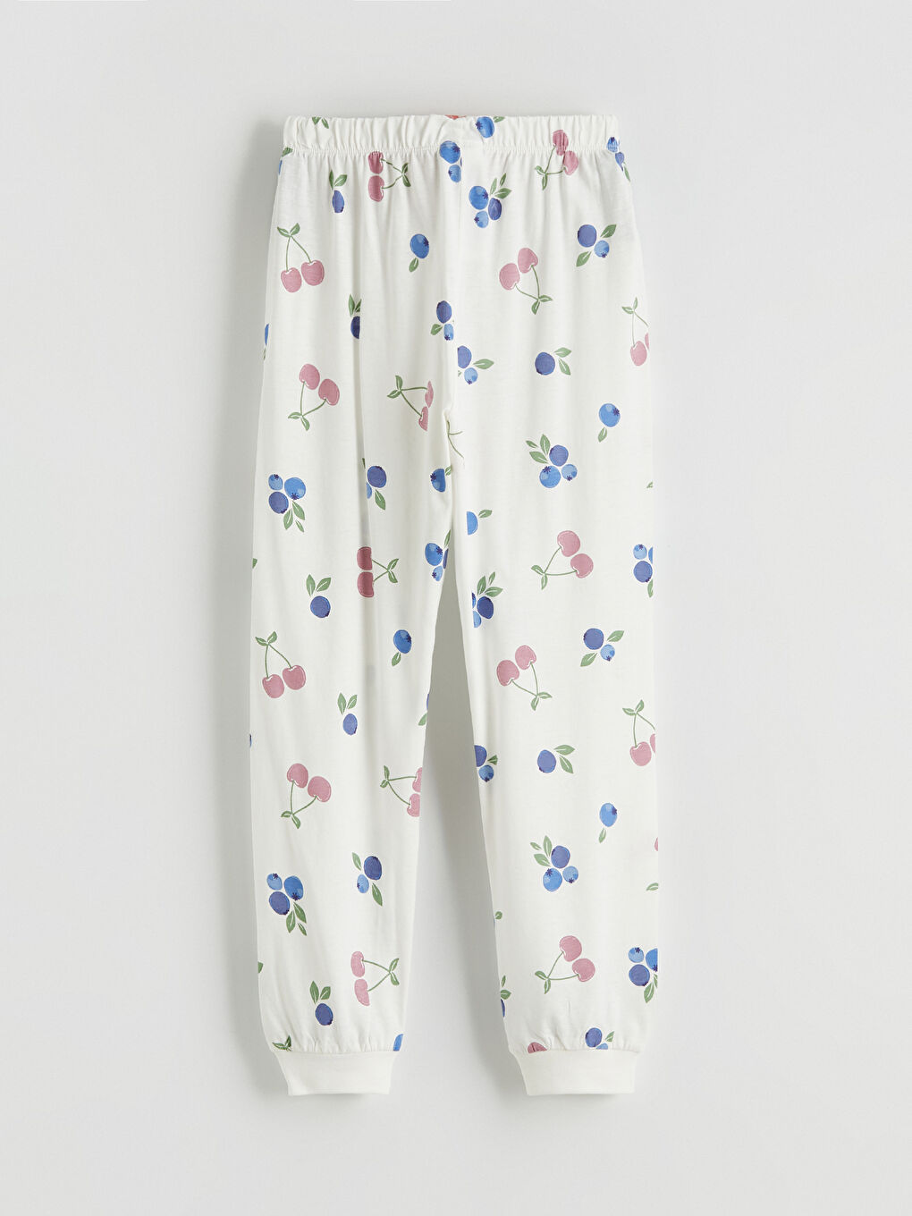 Ekru Bisiklet Yaka Kız Çocuk Pijama Takımı-6