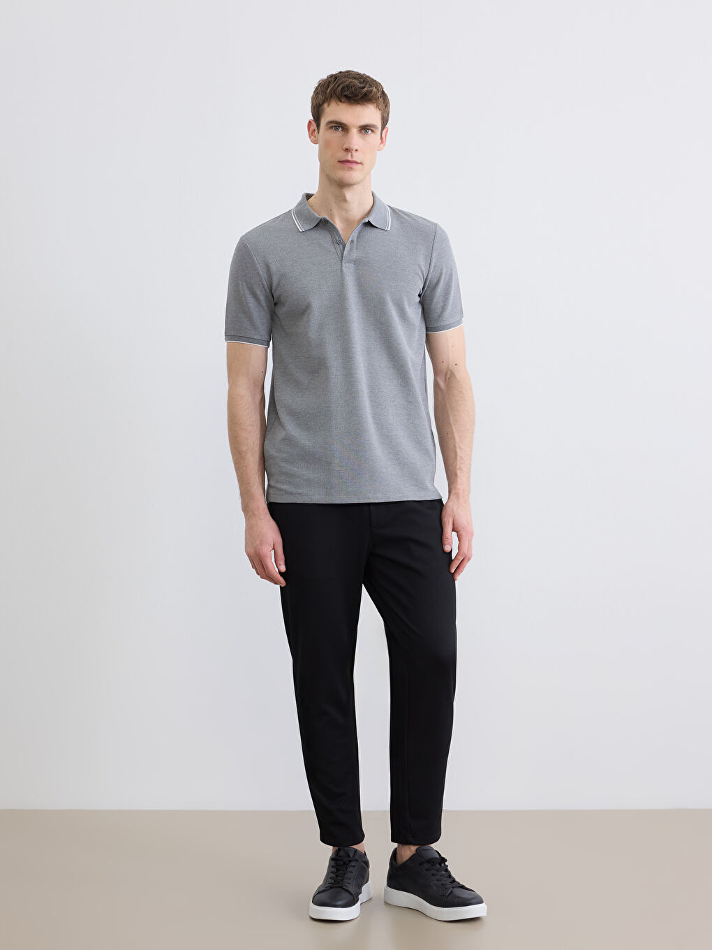 Pique Men's Polo Collar T-Shirt-1