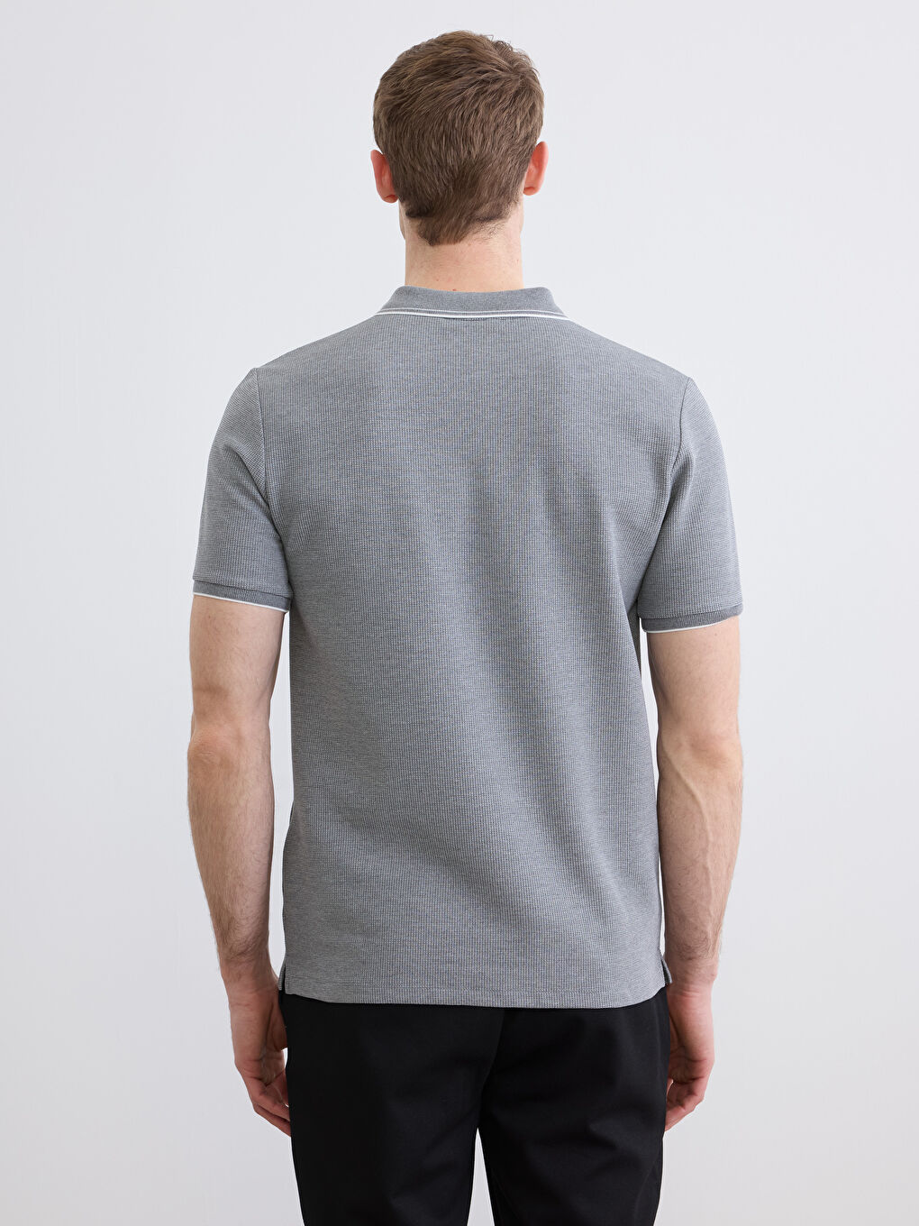 Pique Men's Polo Collar T-Shirt-3