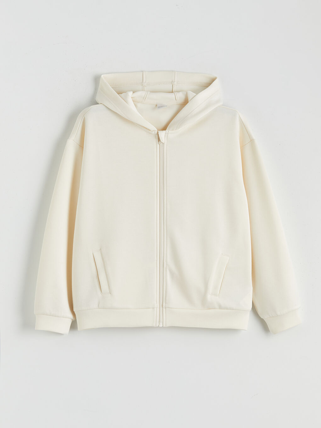 Djevojka EKRU Majica s patentnim zatvaračem-2