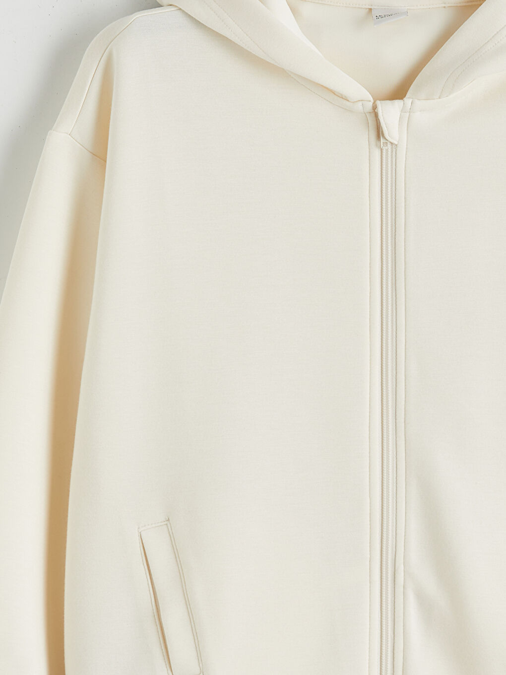 Djevojka EKRU Majica s patentnim zatvaračem-4