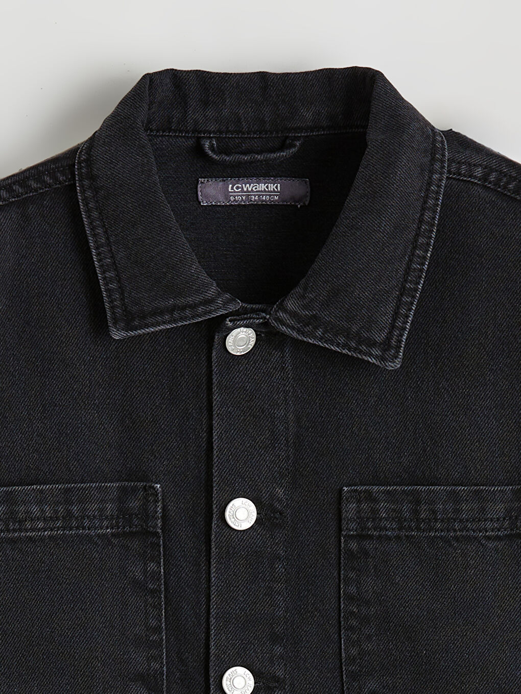 Siyah Erkek Çocuk Jean Ceket-1