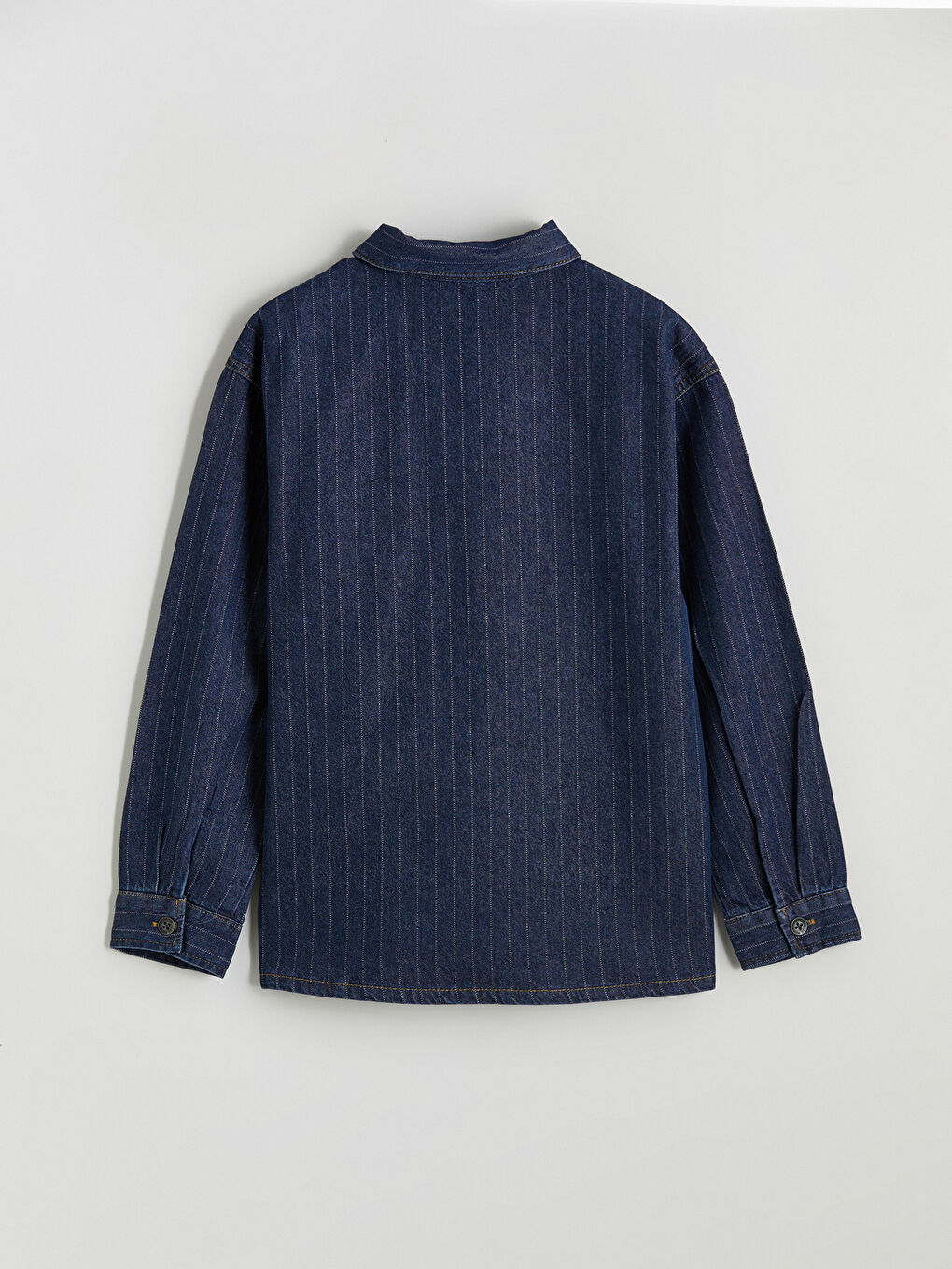 Siyah Çizgili Erkek Çocuk Jean Gömlek-2