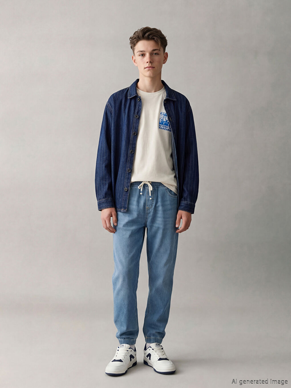 جينز جوجر للأولاد بخصر مرن-1