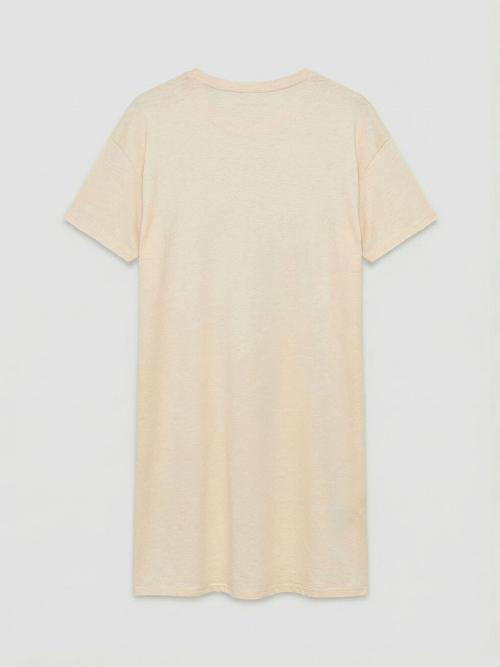 Bej Winnie the Pooh Baskılı Kadın Gecelik-1