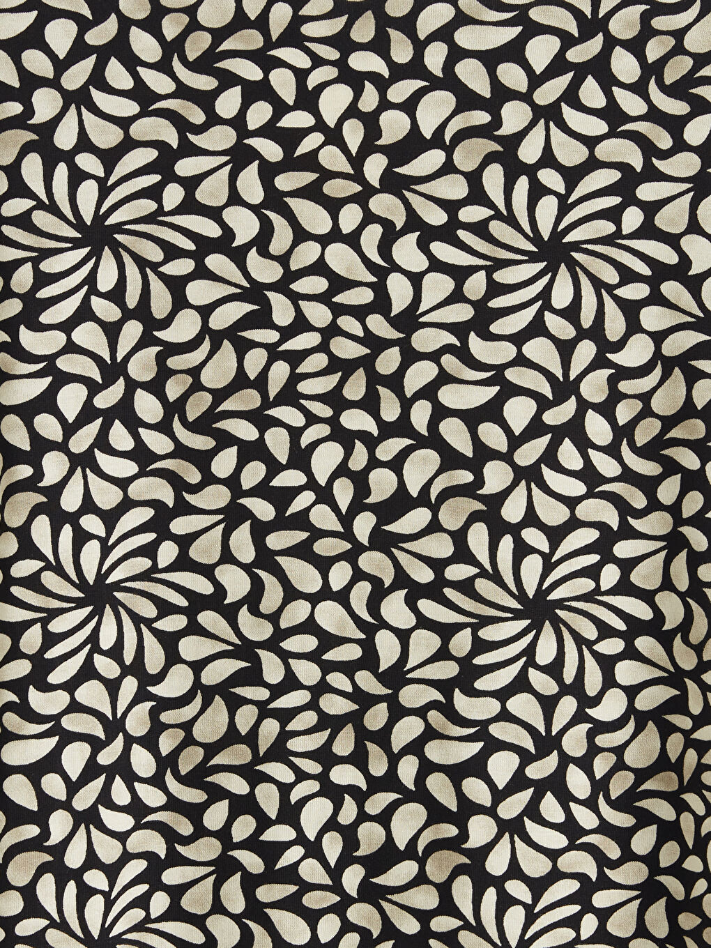 Bej Bisiklet Yaka Desenli Bluz-5