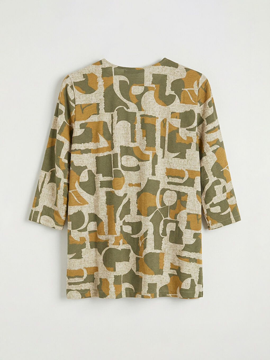 Blouse à motifs avec encolure en V pour femme-6