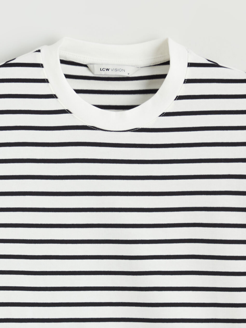 Мужская полосатая футболка с круглым вырезом-5