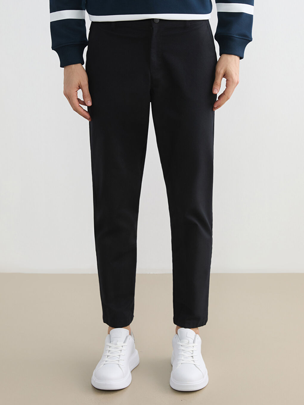 Regular Fit Gabardine Men's Trousers-1