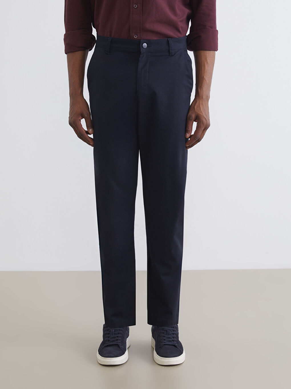 Мужчины Синий Брюки-1