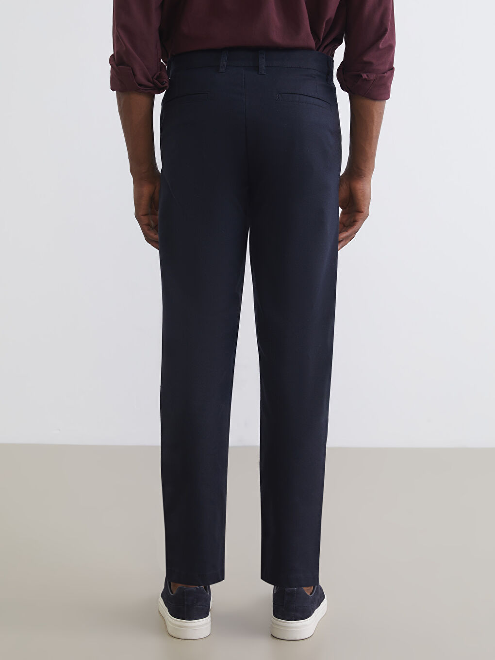 Мужчины Синий Брюки-3