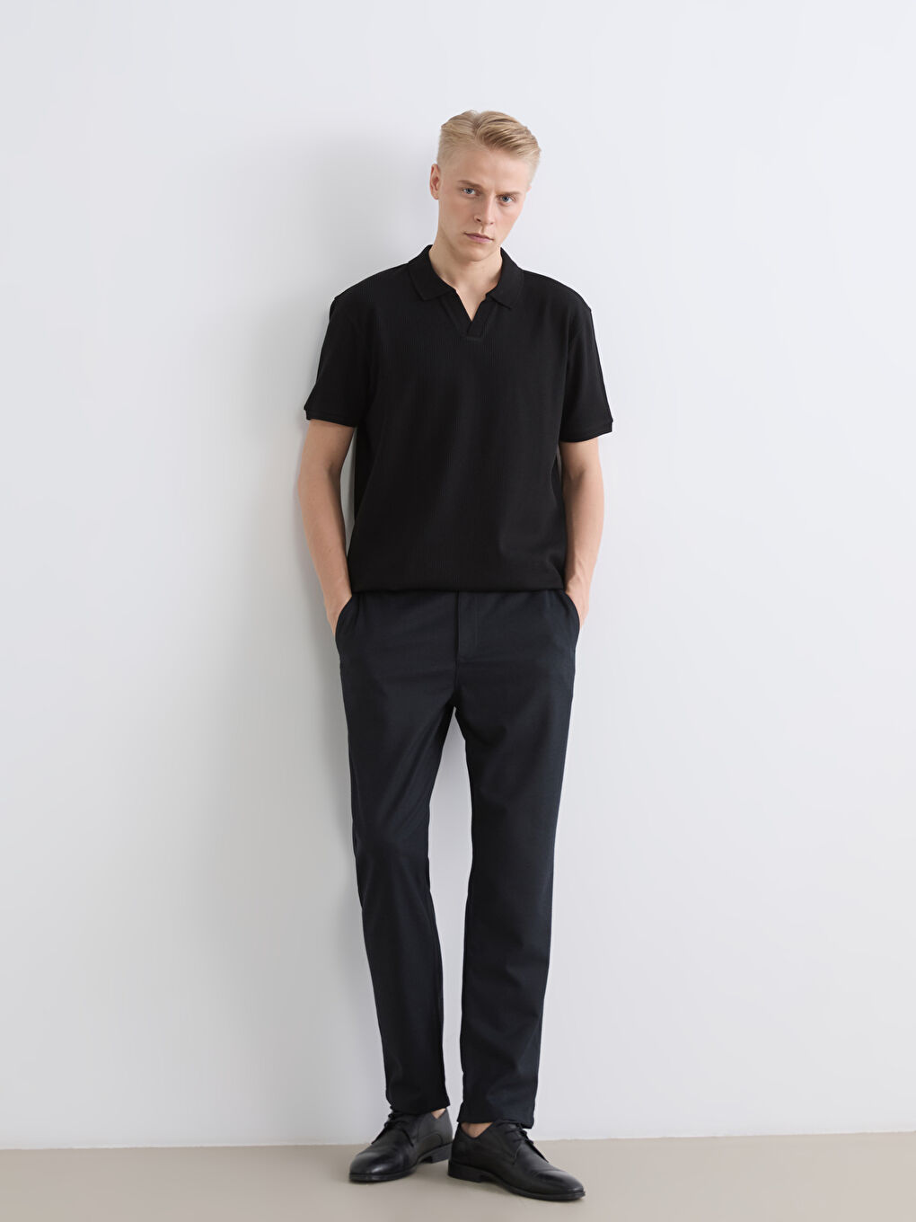 Lacivert Standart Kalıp Erkek Kumaş Pantolon-3