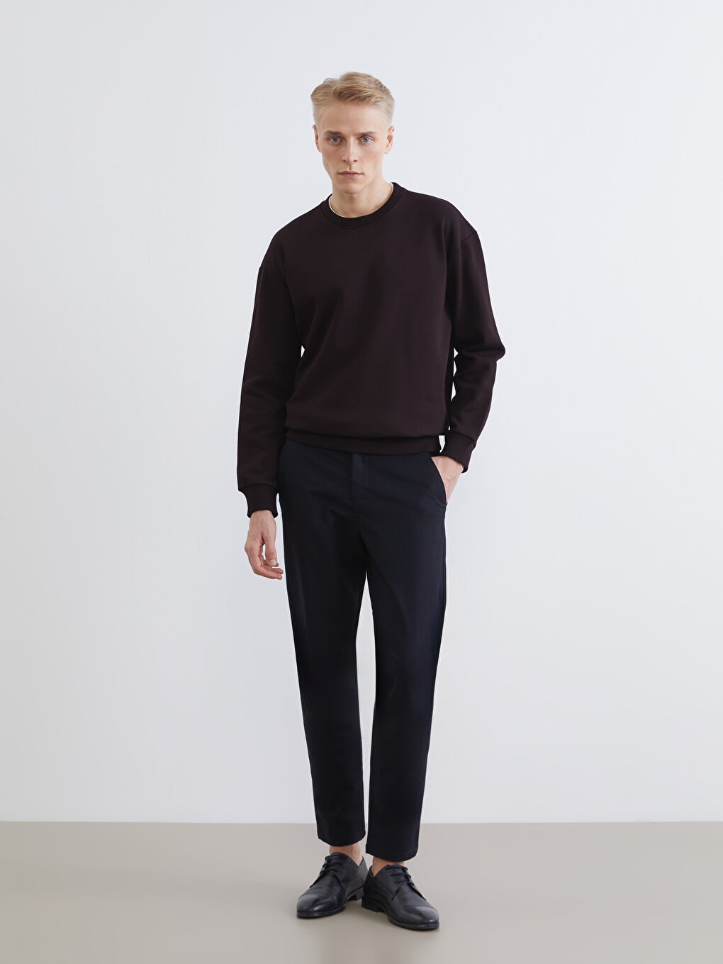 Мужчины Черный Брюки