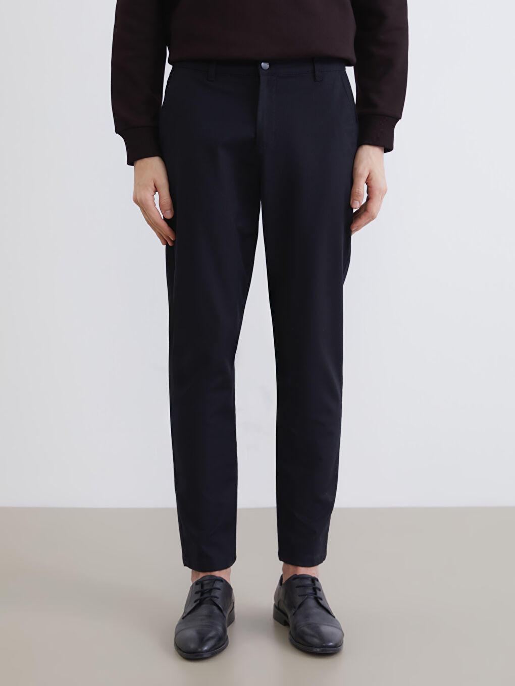 Мужчины Черный Брюки-1