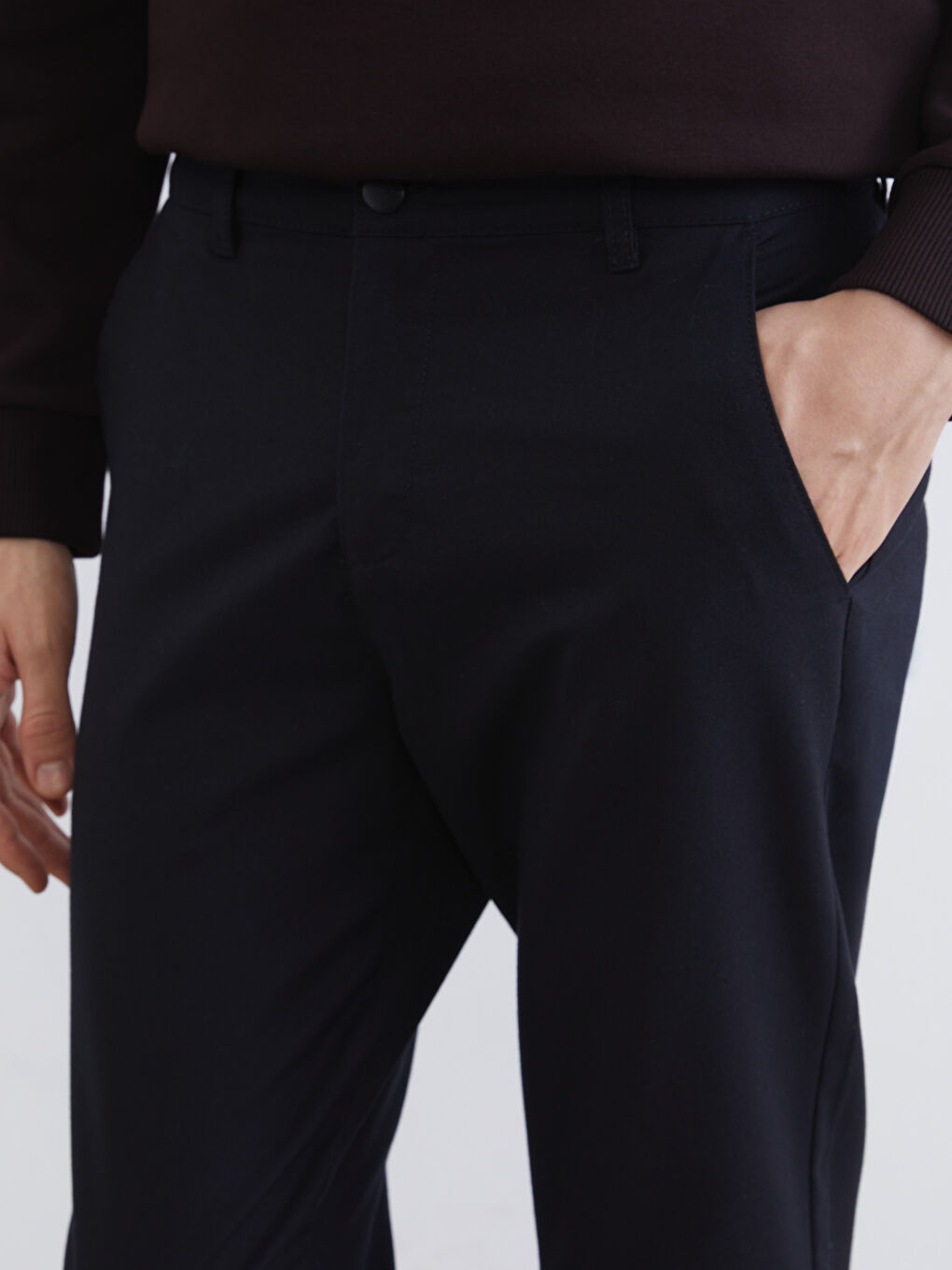 Мужчины Черный Брюки-2