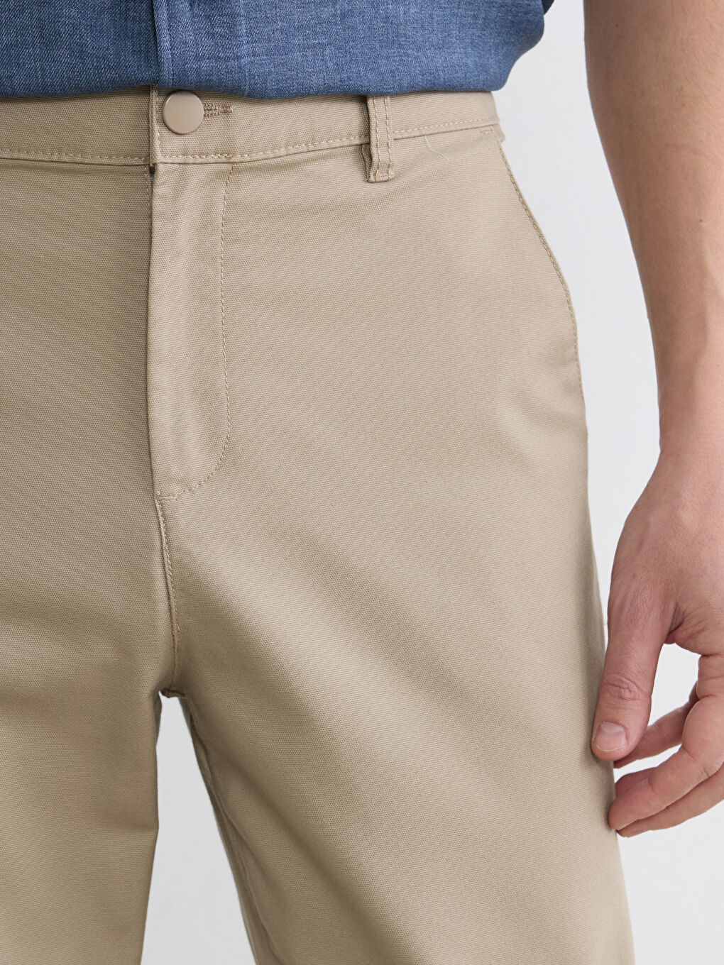 Мужчины Бежевый Брюки-2