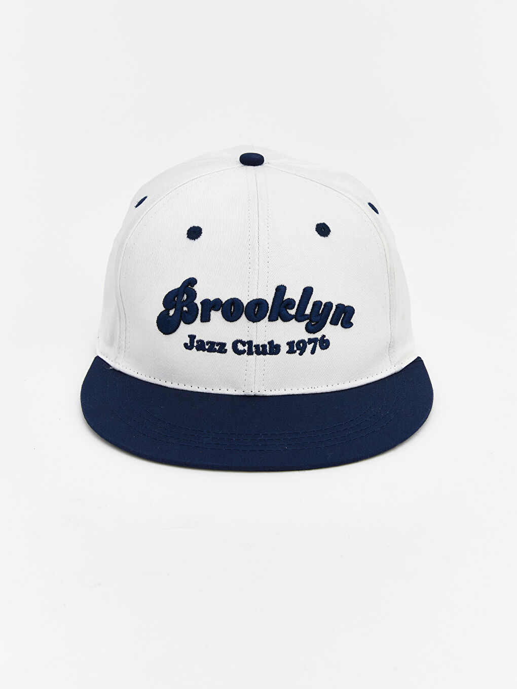 Ekru Yazı Nakışlı Erkek Bucket Şapka