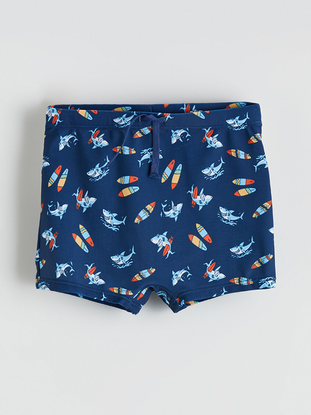 Lacivert Baskılı Erkek Çocuk Deniz Şortu