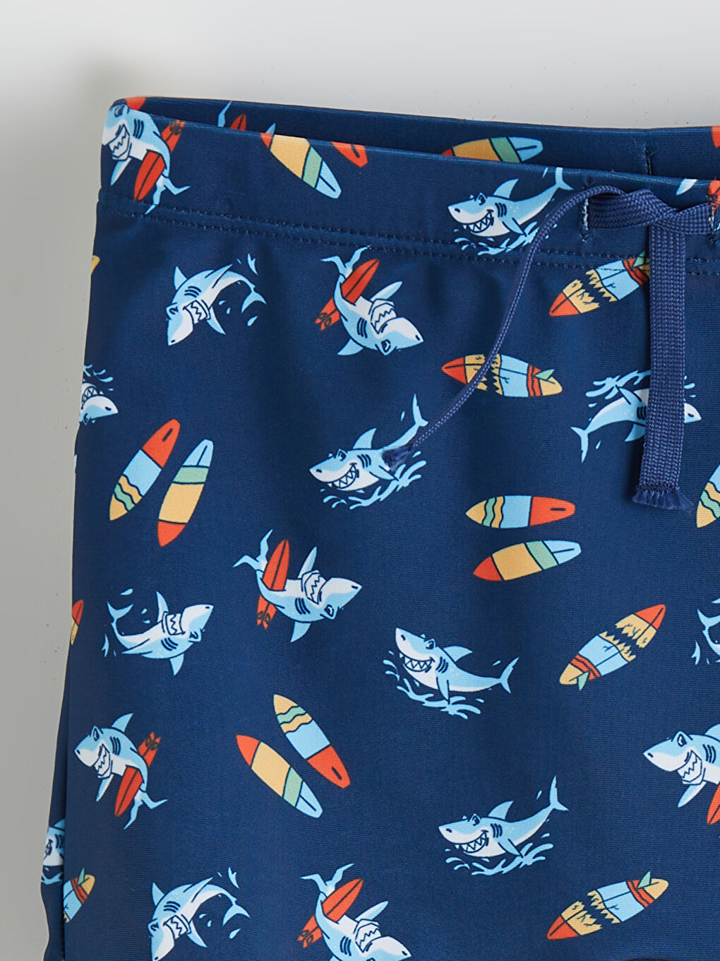 Lacivert Baskılı Erkek Çocuk Deniz Şortu-1