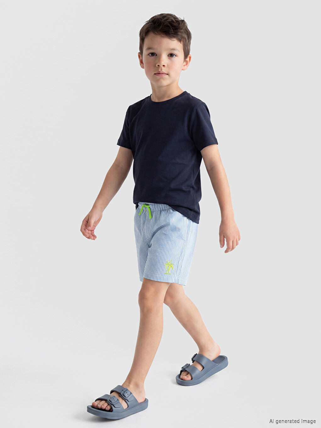Striped Boys' Swimming Shorts-2