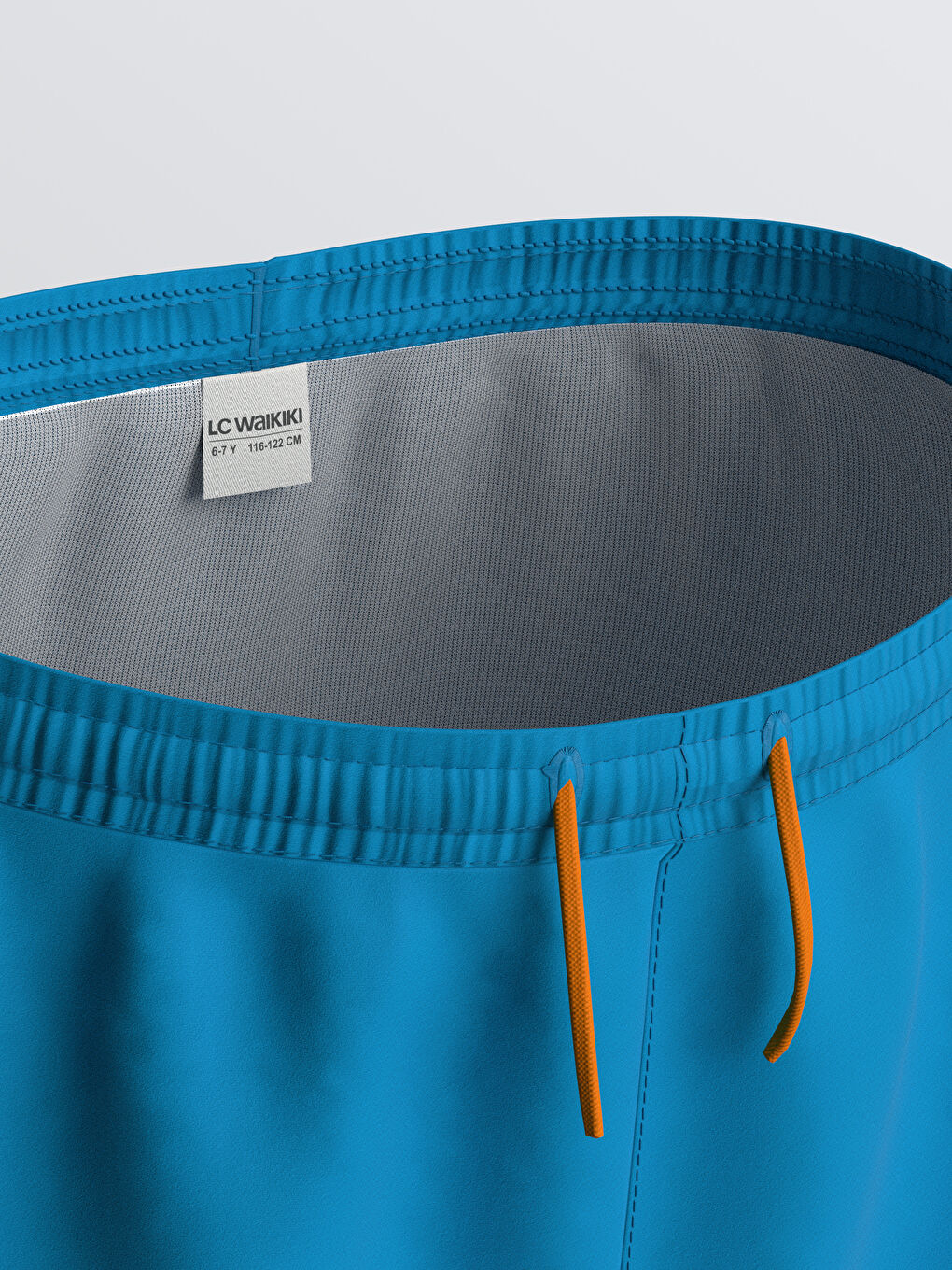 Mavi Beli Lastikli Baskılı Erkek Çocuk Deniz Şortu-2