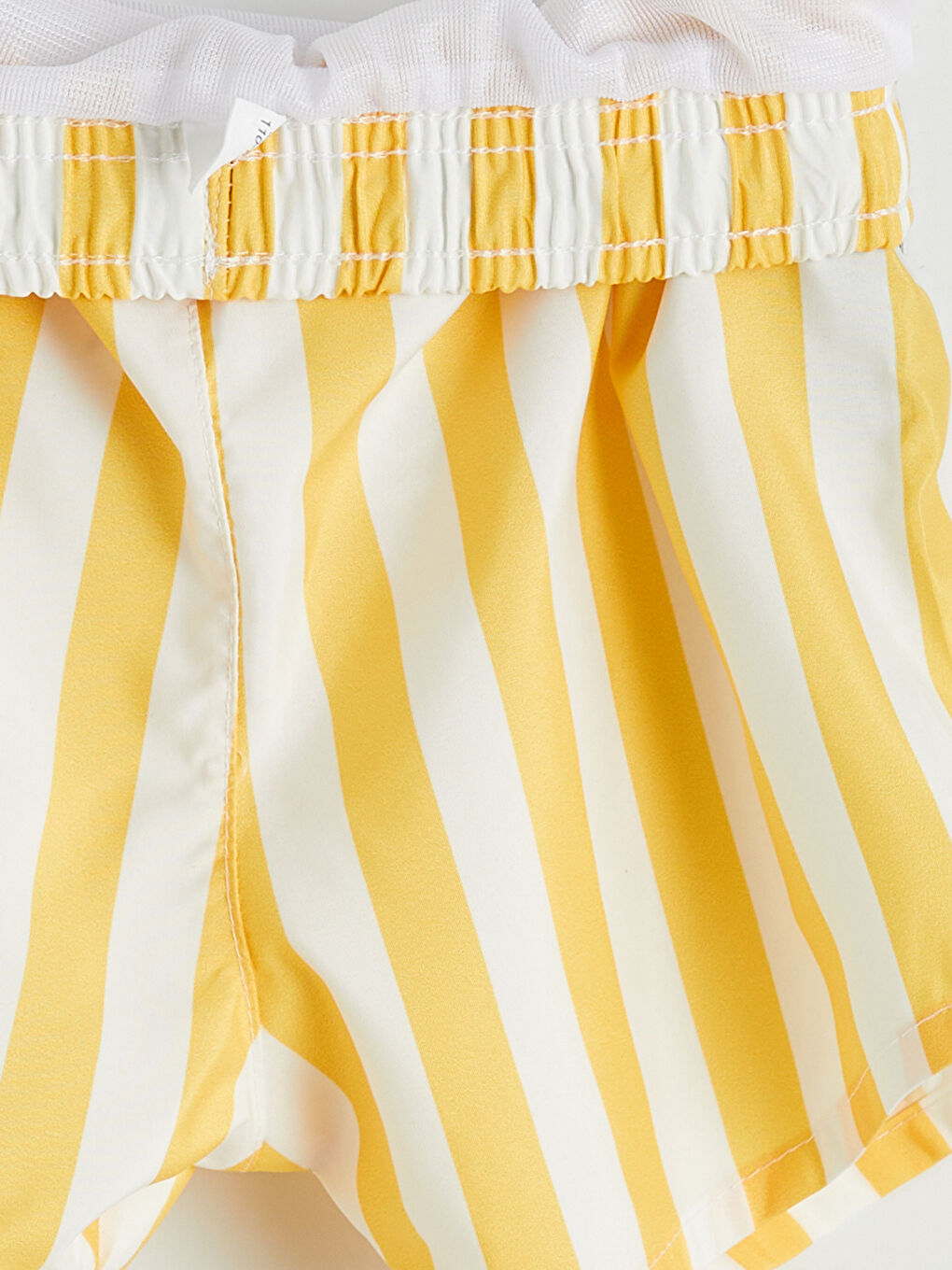 Sarı Çizgili Baskılı Erkek Çocuk Yüzme Şort-2
