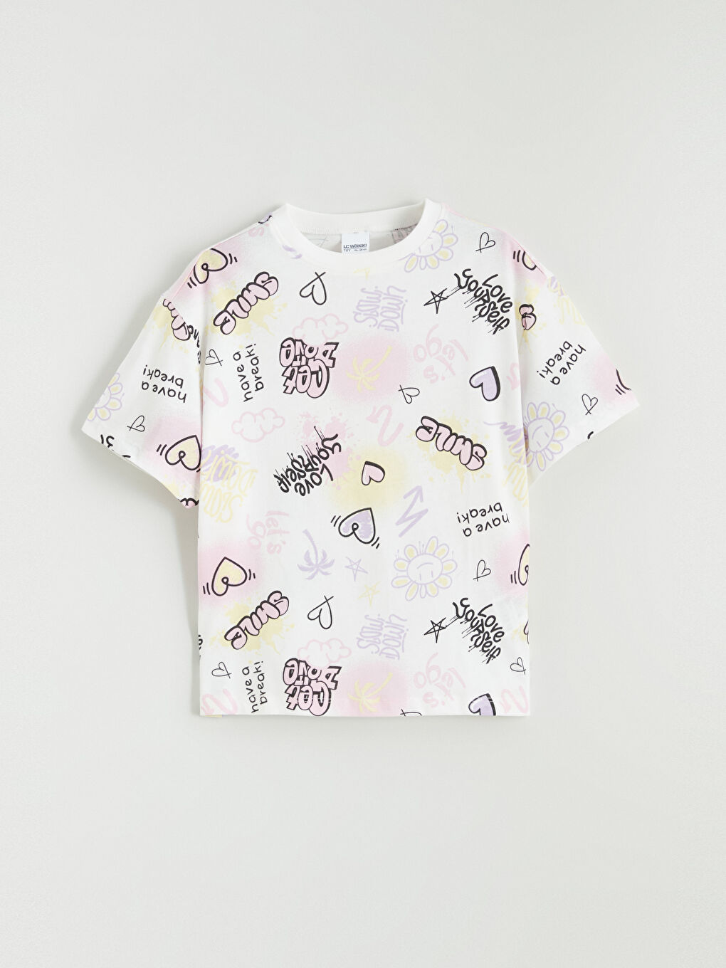 SVETLO BEŽ Kratka pidžama komplet Devojka-1