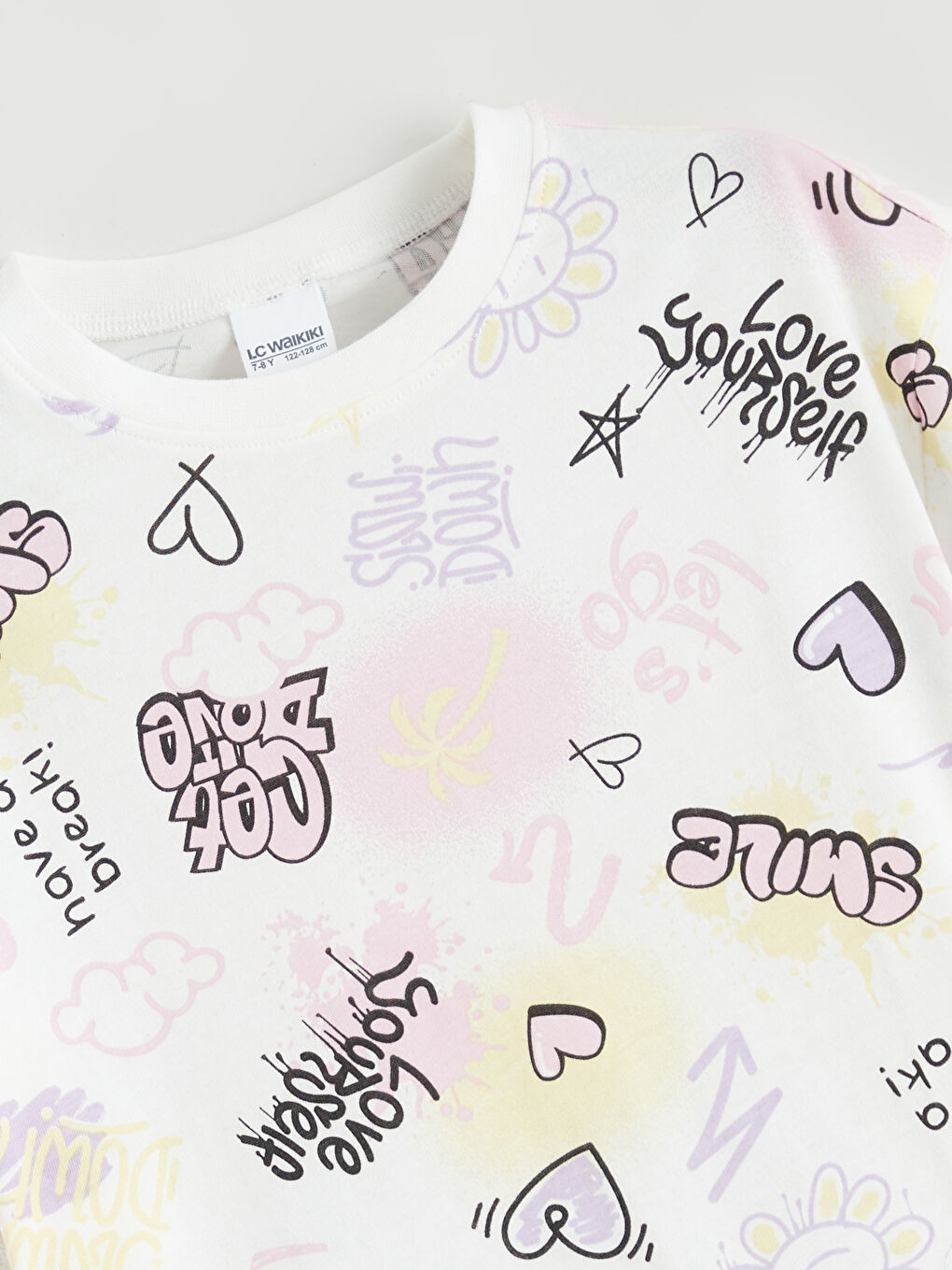 SVETLO BEŽ Kratka pidžama komplet Devojka-2