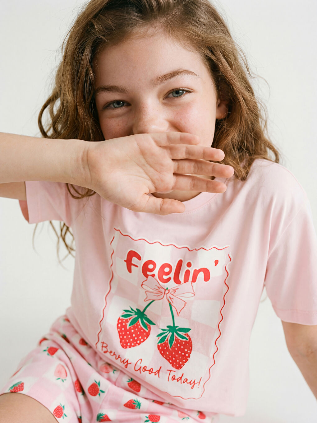 Printed Girls' Shortie Pyjama Set-2
