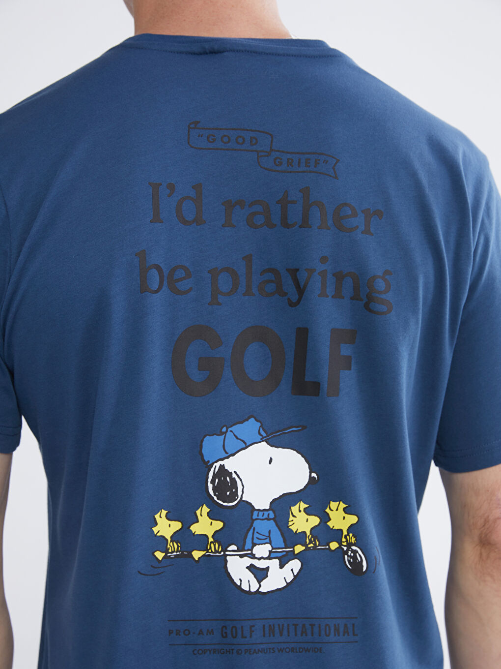 Regular Fit Snoopy Printed Men's Pyjama Set-5