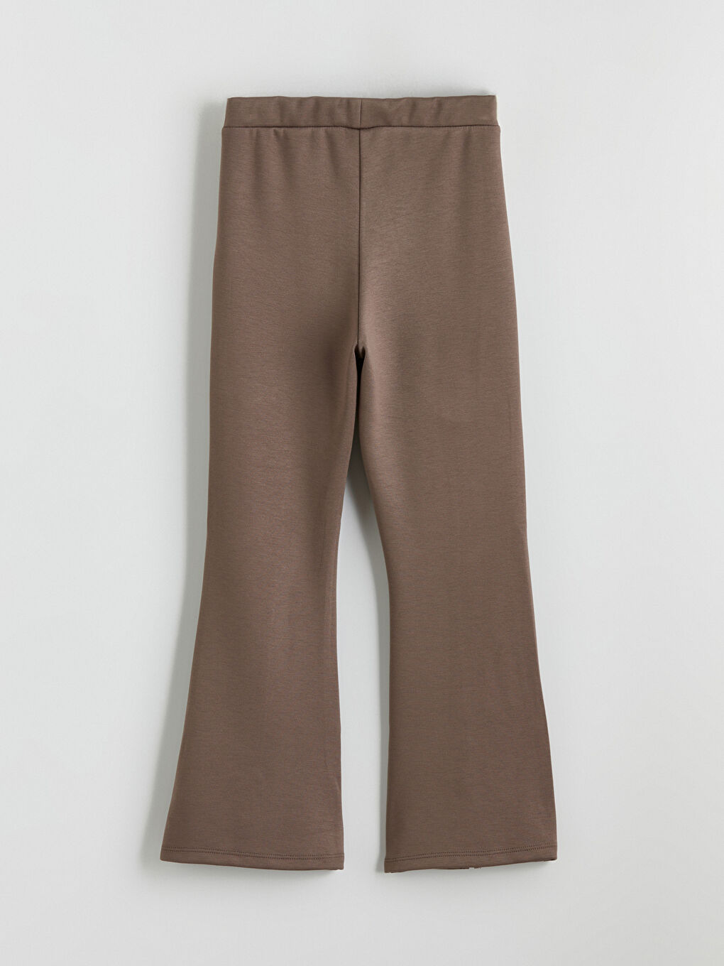 Kahverengi Önü Dikişli İspanyol Paça Kız Çocuk Tayt-2