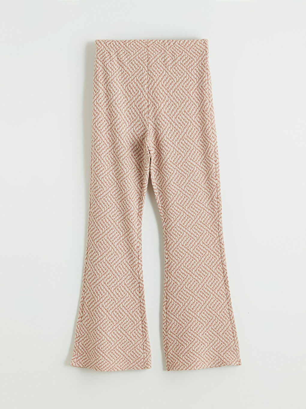 Bej İspanyol Paça Kız Çocuk Tayt-2