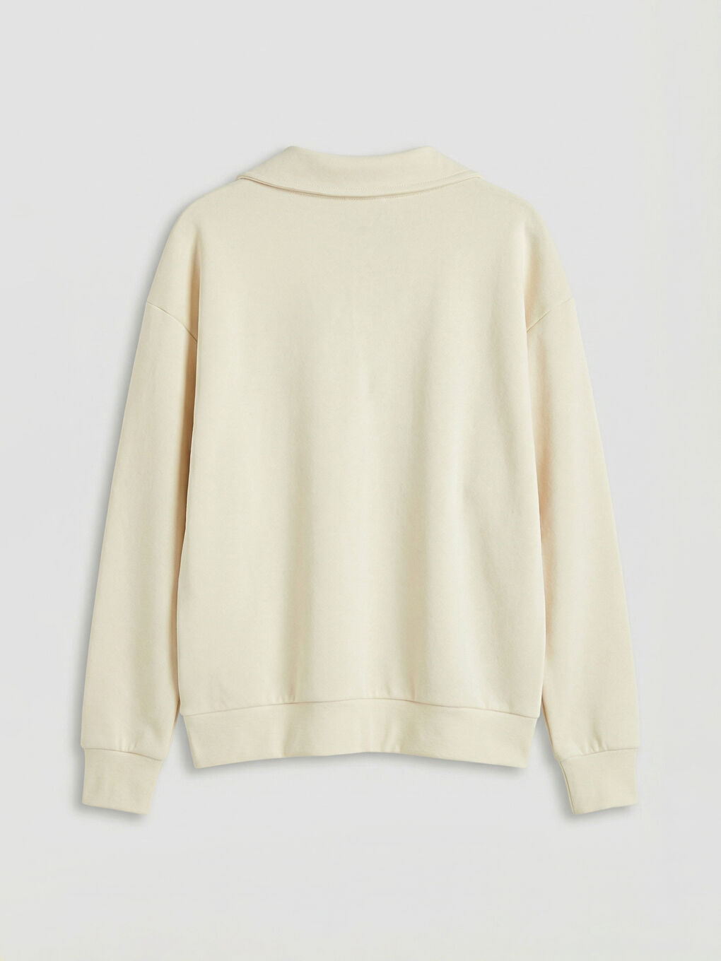 Sarı Polo Yaka Kız Çocuk Soft Touch Sweatshirt-1