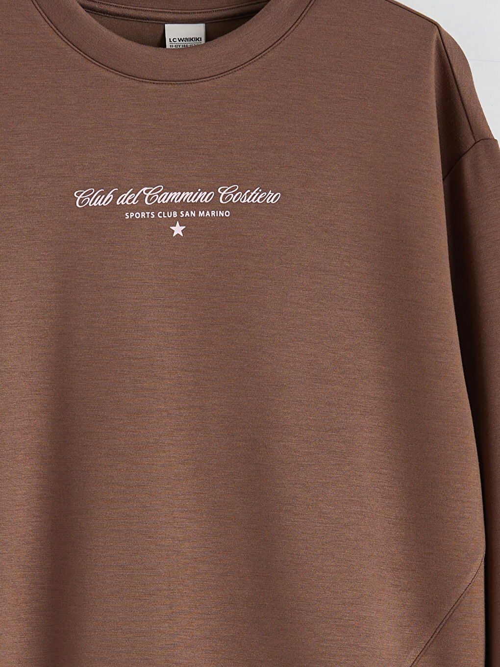 Kahverengi Baskılı Kız Çocuk Sweatshirt-2