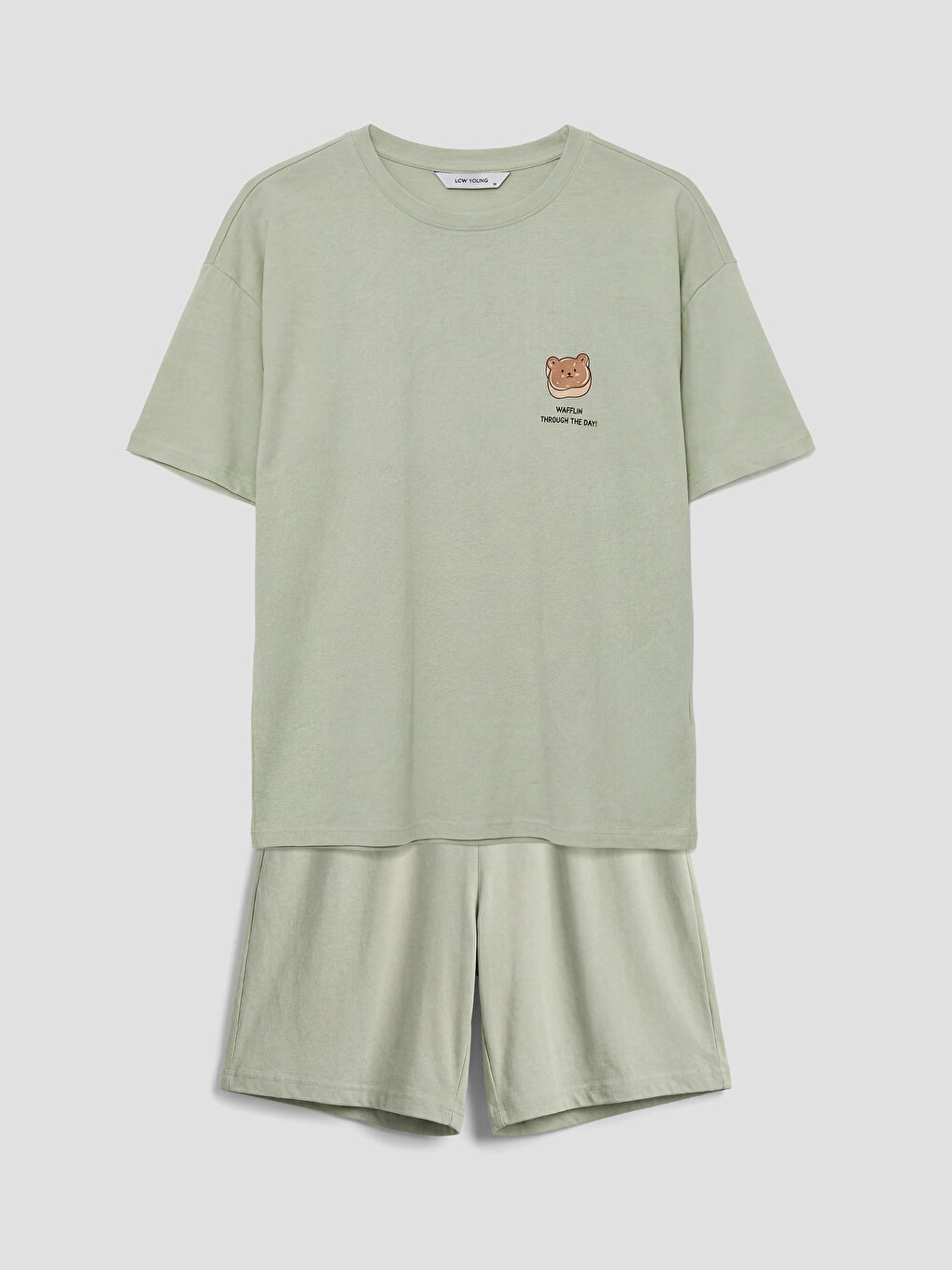 Žena ZELENA Kratki pidžama set