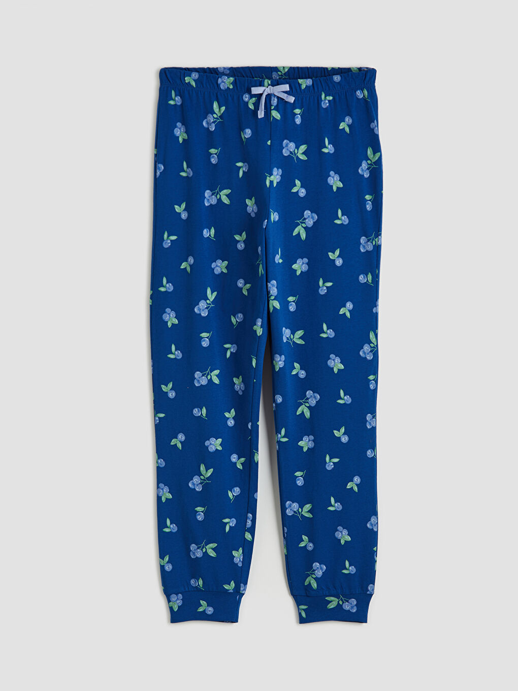 Mavi Kiraz Baskılı Kadın Jogger Pijama Altı
