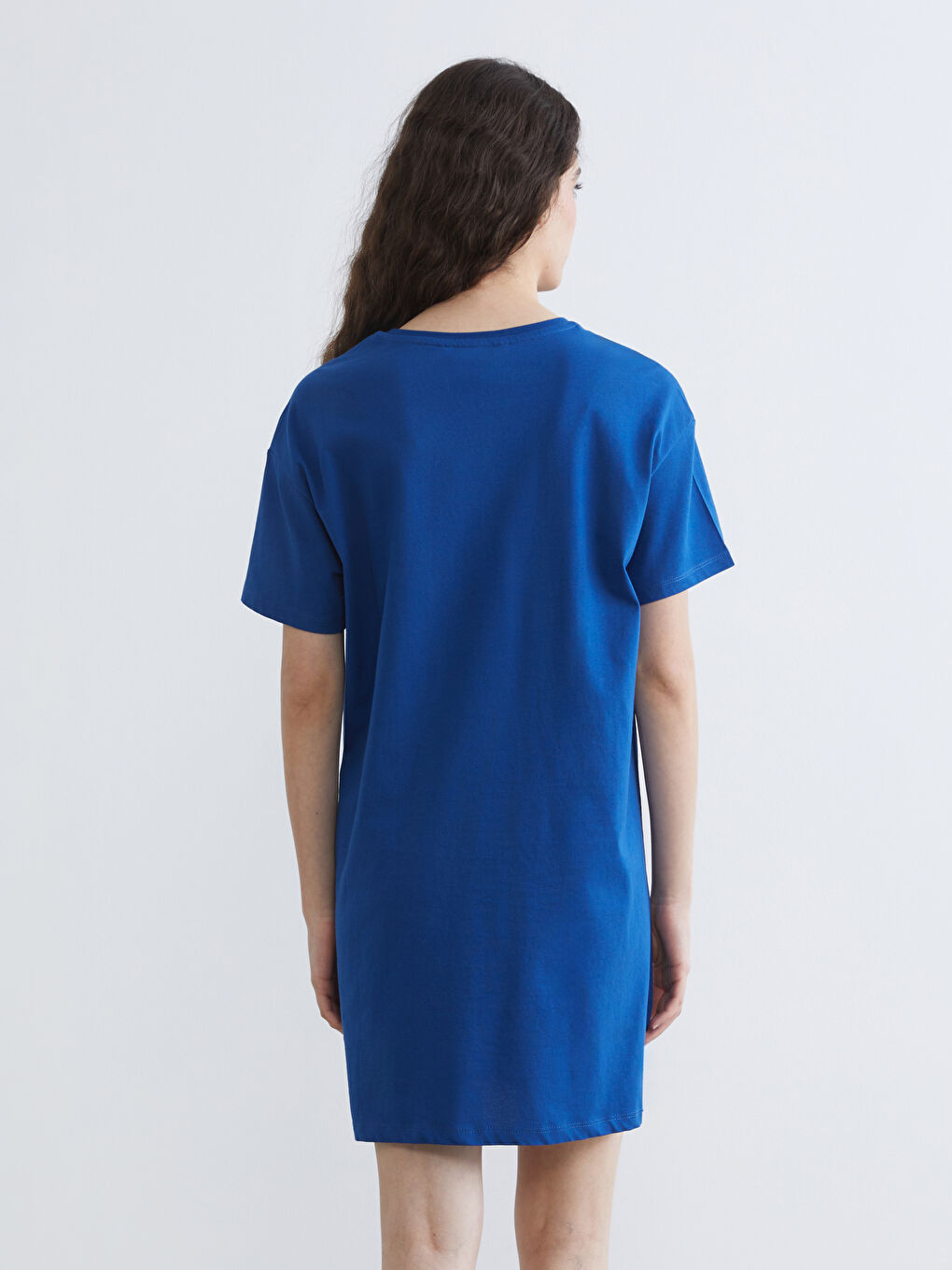 Chemise de nuit imprimée pour Femmes à col rond-3