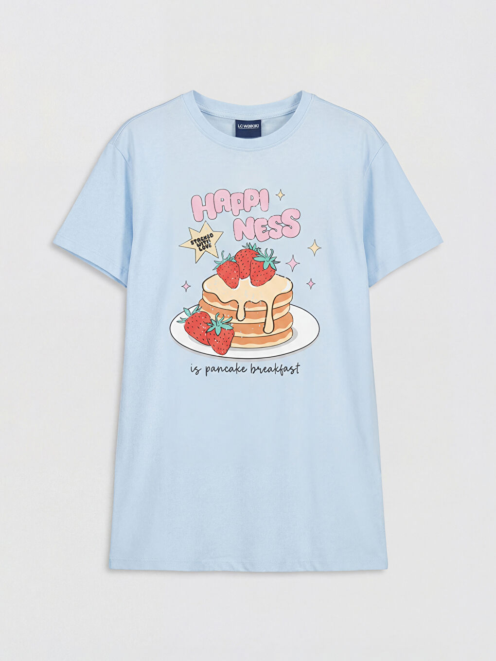 Bisiklet Yaka Baskılı Kız Çocuk Gecelik