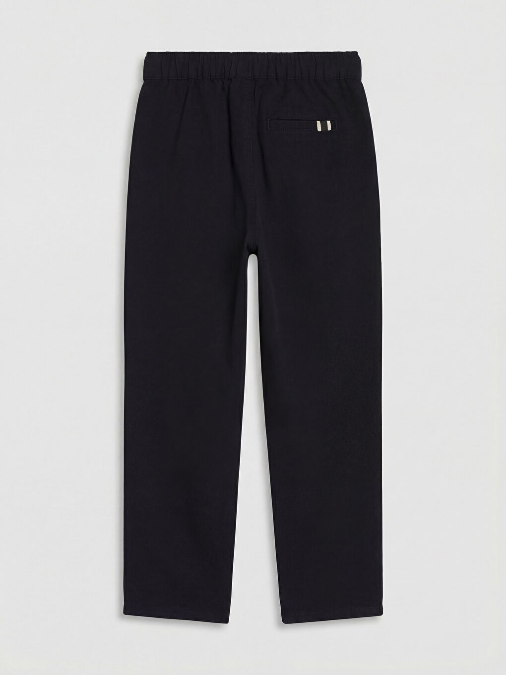 Siyah Loose Fit Erkek Çocuk Keten Pantolon-1